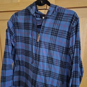 L.L Bean Women's Flannel Hooded Zip-up